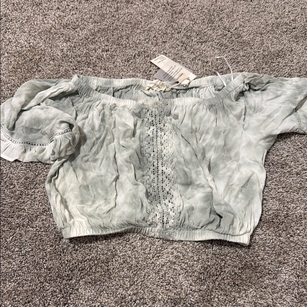 Women's Off-Shoulder Top in teal
